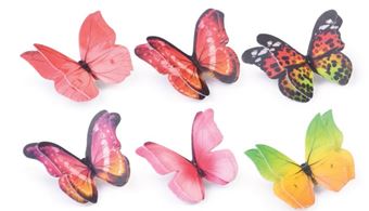 Picture of WAFER BUTTERFLIES 3D 6CM ASSORTED DESIGNS